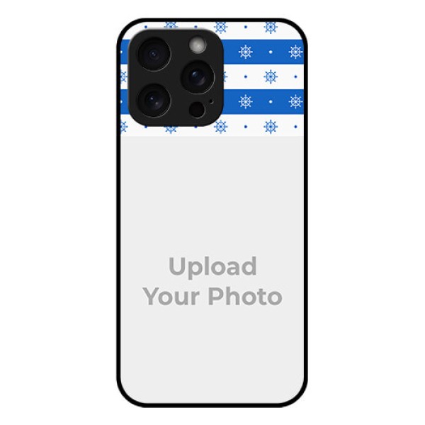 iPhone 15 Pro Max Custom Glass Phone Case - Snow Pattern Design