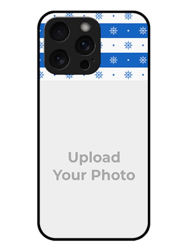 Custom iPhone 15 Pro Max Custom Glass Phone Case - Snow Pattern Design