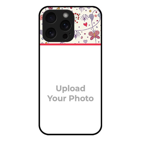 iPhone 15 Pro Max Custom Glass Phone Case - Premium Floral Design