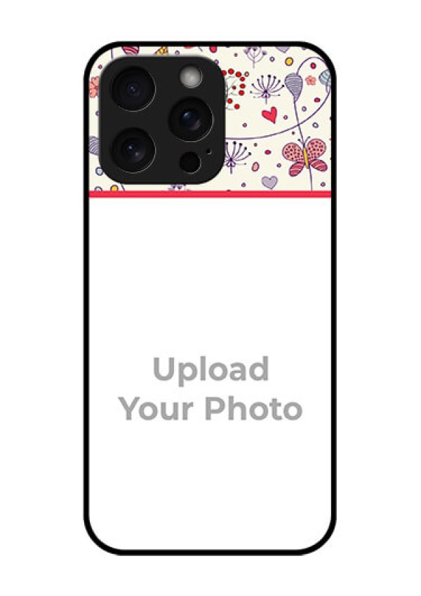 iPhone 15 Pro Max Custom Glass Phone Case - Premium Floral Design