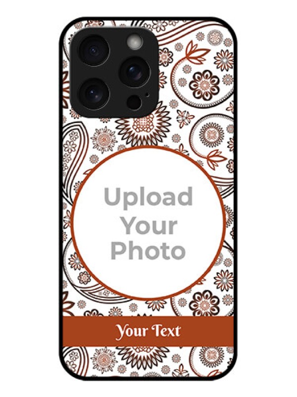 Custom iPhone 15 Pro Max Custom Glass Phone Case - Abstract Flower Design