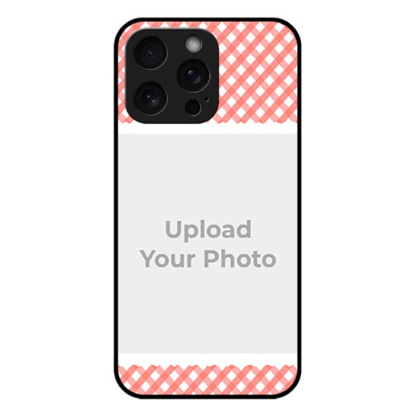 iPhone 15 Pro Max Custom Glass Phone Case - Pink Pattern Design