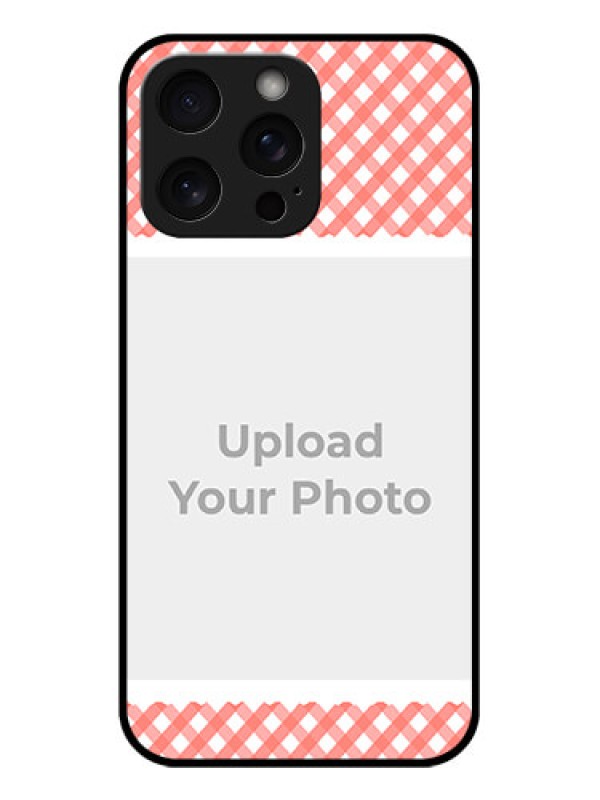 Custom iPhone 15 Pro Max Custom Glass Phone Case - Pink Pattern Design