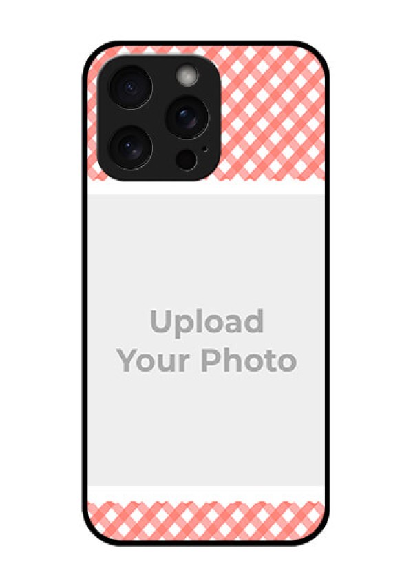 iPhone 15 Pro Max Custom Glass Phone Case - Pink Pattern Design