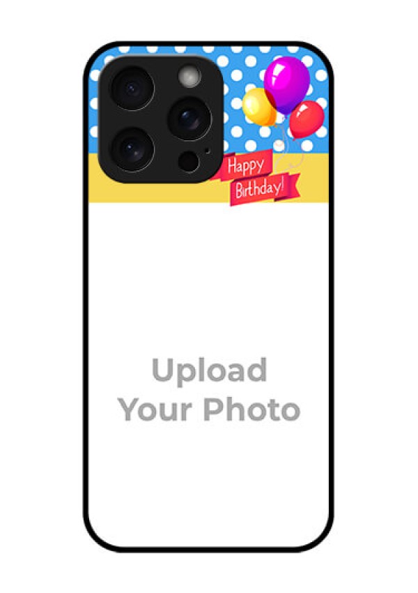 iPhone 15 Pro Max Custom Glass Phone Case - Happy Birthday Design