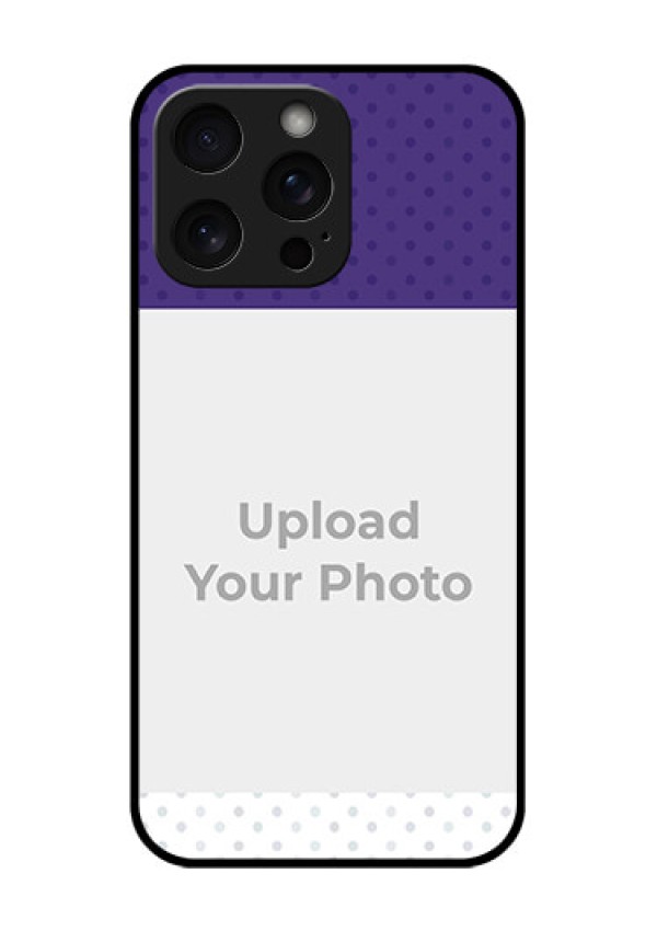 iPhone 15 Pro Max Custom Glass Phone Case - Violet Colored Pattern Design