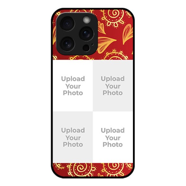 iPhone 15 Pro Max Custom Glass Phone Case - 4 Image Traditional Design iPhone 15 Pro Max Custom Glass Phone Case - 4 Image Traditional Design