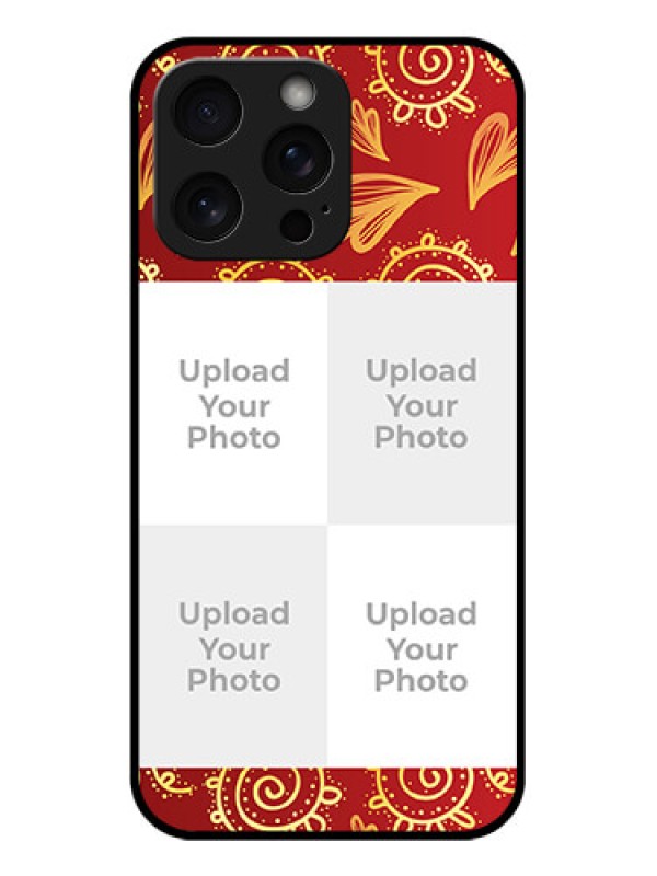 Custom iPhone 15 Pro Max Custom Glass Phone Case - 4 Image Traditional Design