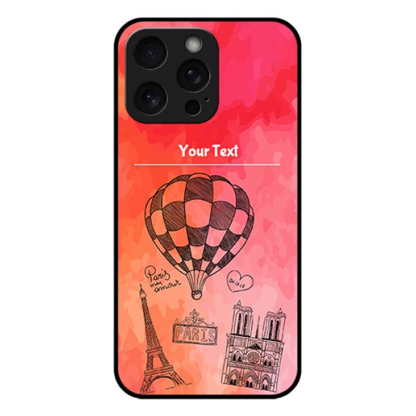 iPhone 15 Pro Max Custom Glass Phone Case - Paris Theme Design