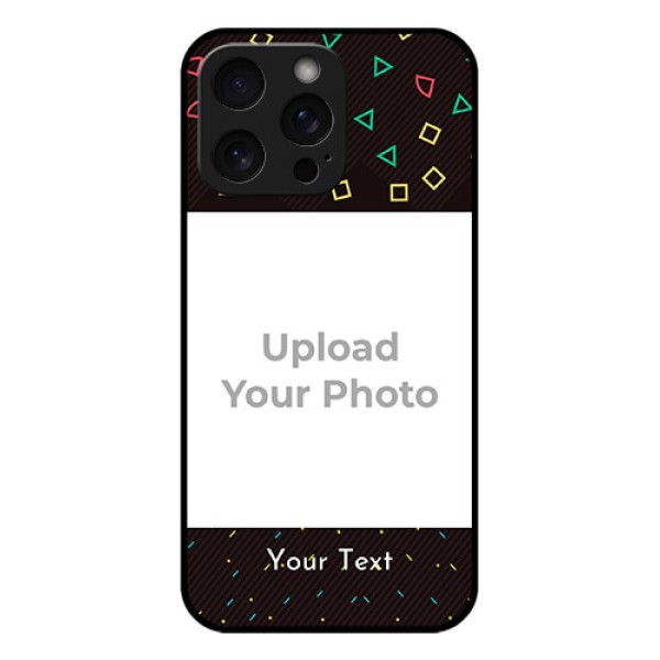 iPhone 15 Pro Max Custom Glass Phone Case - With Confetti Birthday Design iPhone 15 Pro Max Custom Glass Phone Case - With Confetti Birthday Design