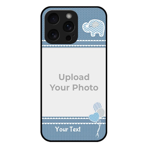 iPhone 15 Pro Max Custom Glass Phone Case - With Kids Pattern Design