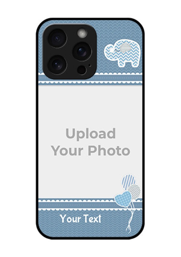 iPhone 15 Pro Max Custom Glass Phone Case - With Kids Pattern Design