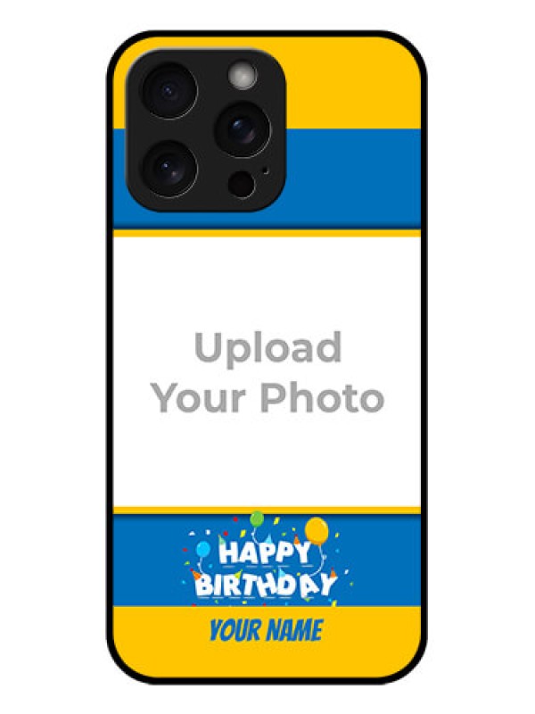 Custom iPhone 15 Pro Max Custom Glass Phone Case - Birthday Wishes Design
