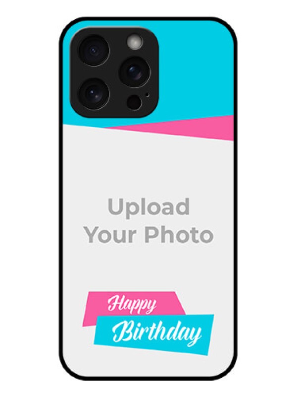 Custom iPhone 15 Pro Max Custom Glass Phone Case - Image Holder With 2 Color Design