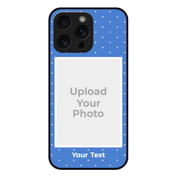 iPhone 15 Pro Max Custom Glass Phone Case - Polka Dots Design