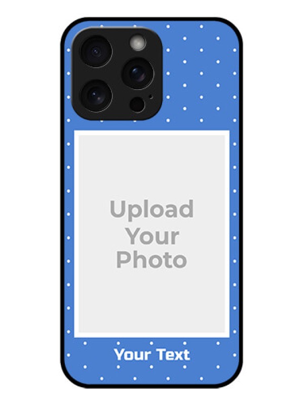 Custom iPhone 15 Pro Max Custom Glass Phone Case - Polka Dots Design