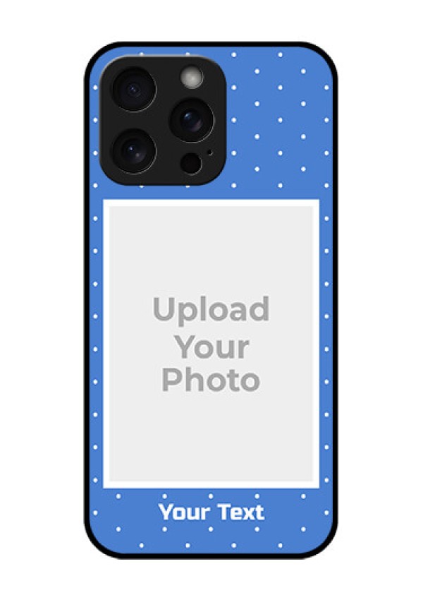 iPhone 15 Pro Max Custom Glass Phone Case - Polka Dots Design