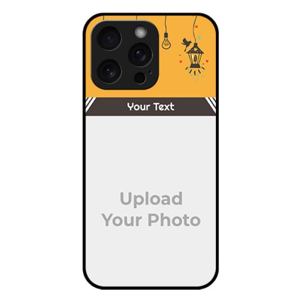 iPhone 15 Pro Max Custom Glass Phone Case - With Family Picture And Icons iPhone 15 Pro Max Custom Glass Phone Case - With Family Picture And Icons