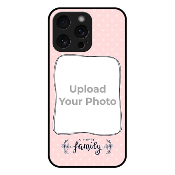 iPhone 15 Pro Max Custom Glass Phone Case - Family With Dots Design