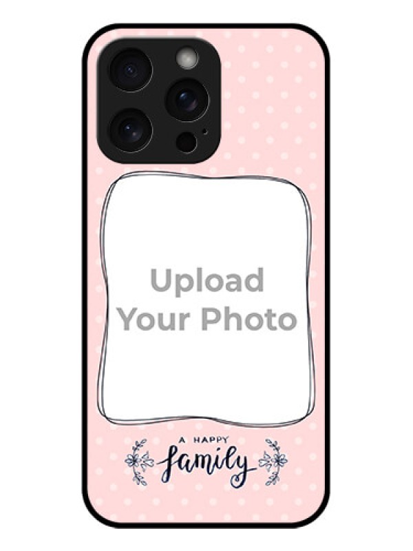 Custom iPhone 15 Pro Max Custom Glass Phone Case - Family With Dots Design