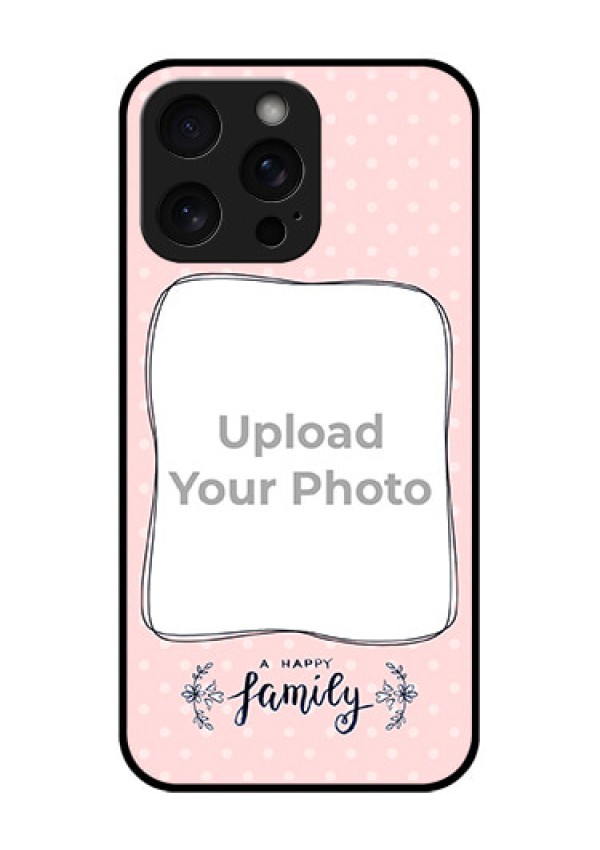 iPhone 15 Pro Max Custom Glass Phone Case - Family With Dots Design