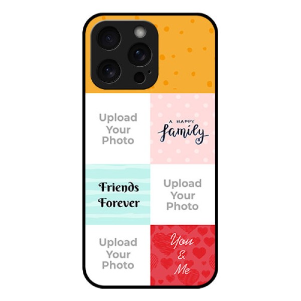iPhone 15 Pro Max Custom Glass Phone Case - Images With Quotes Design