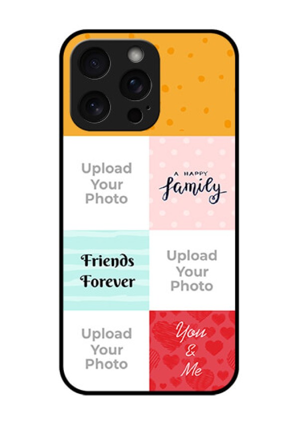 iPhone 15 Pro Max Custom Glass Phone Case - Images With Quotes Design