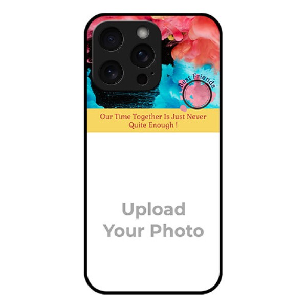 iPhone 15 Pro Max Custom Glass Phone Case - Quote With Acrylic Painting Design