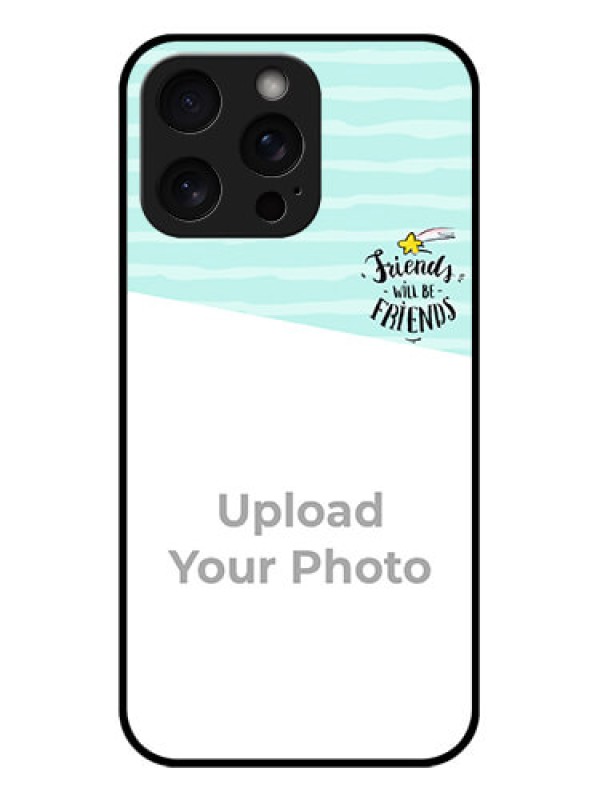 Custom iPhone 15 Pro Max Custom Glass Phone Case - Friends Picture Icon Design