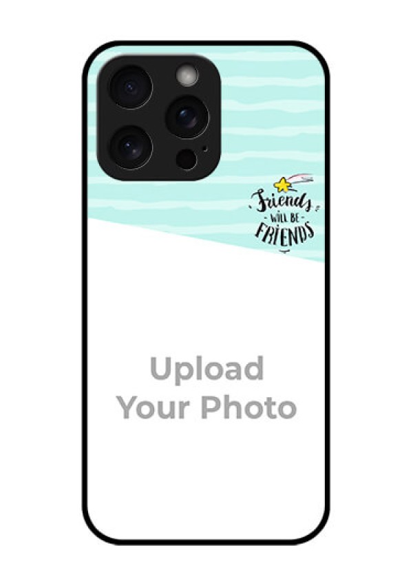 iPhone 15 Pro Max Custom Glass Phone Case - Friends Picture Icon Design