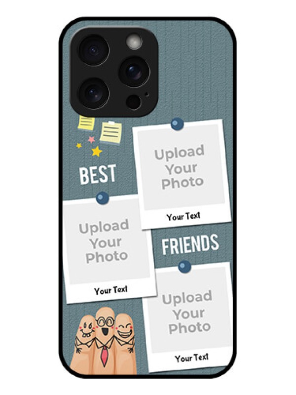Custom iPhone 15 Pro Max Custom Glass Phone Case - Sticky Frames And Friendship Design