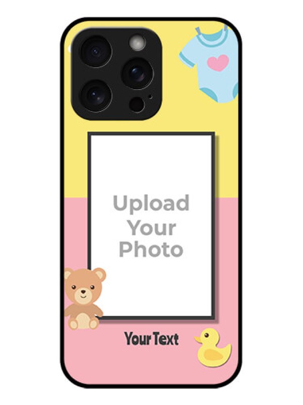 Custom iPhone 15 Pro Max Custom Glass Phone Case - Kids 2 Color Design