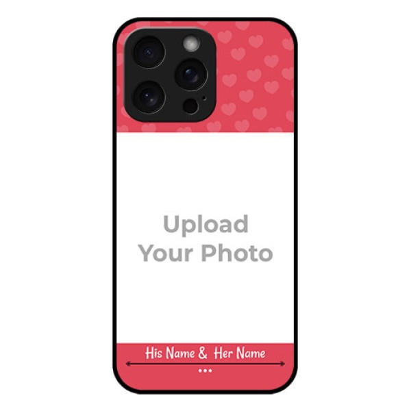 iPhone 15 Pro Max Custom Glass Phone Case - Simple Love Design