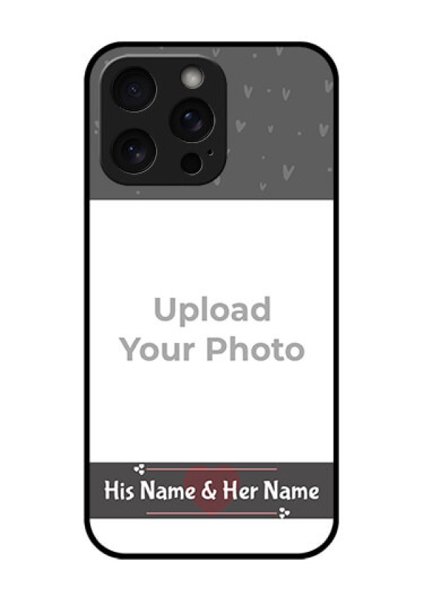 iPhone 15 Pro Max Custom Glass Phone Case - Buy Love Design With Photo Online