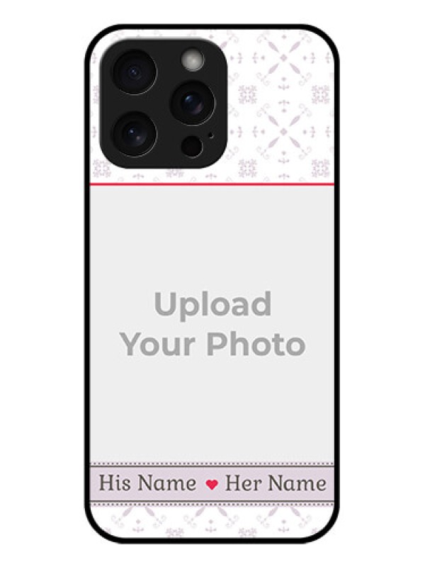 Custom iPhone 15 Pro Max Custom Glass Phone Case - With Photo And Ethnic Design