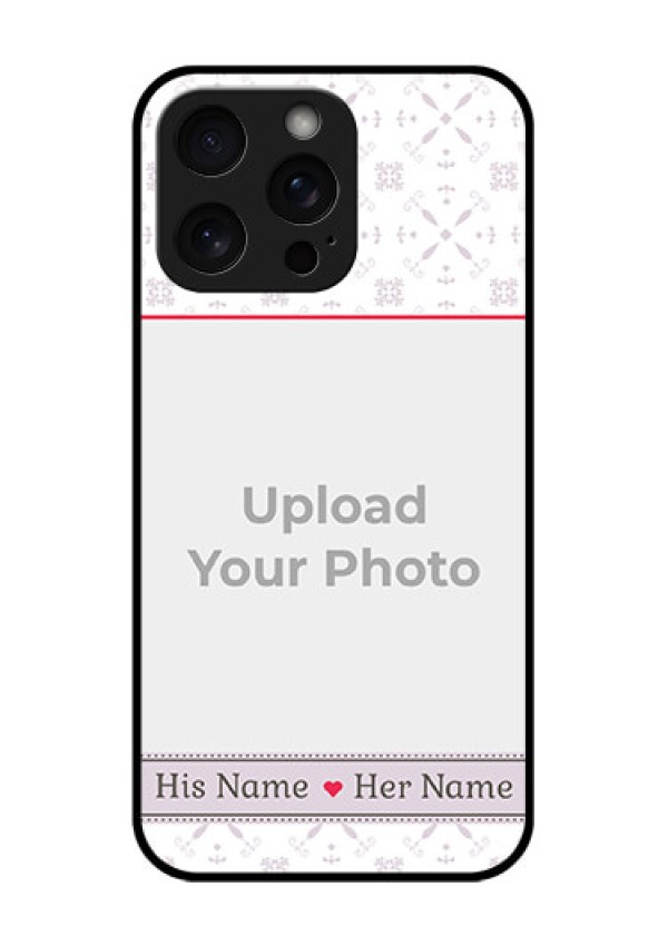 iPhone 15 Pro Max Custom Glass Phone Case - With Photo And Ethnic Design