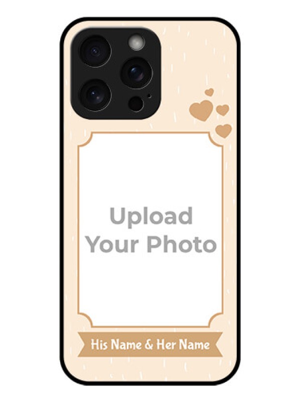 Custom iPhone 15 Pro Max Custom Glass Phone Case - With Confetti Love Design