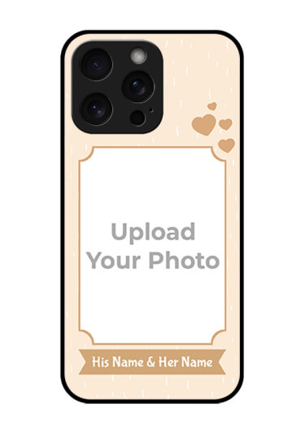 iPhone 15 Pro Max Custom Glass Phone Case - With Confetti Love Design