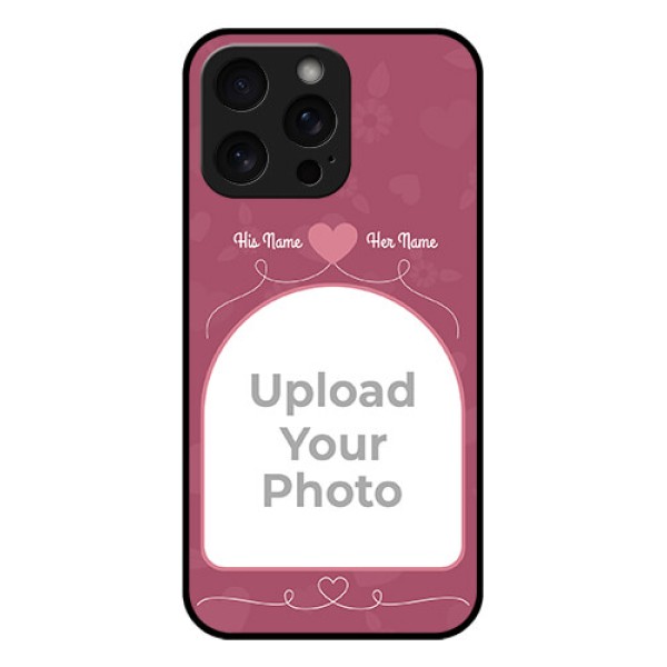 iPhone 15 Pro Max Custom Glass Phone Case - Love Floral Design