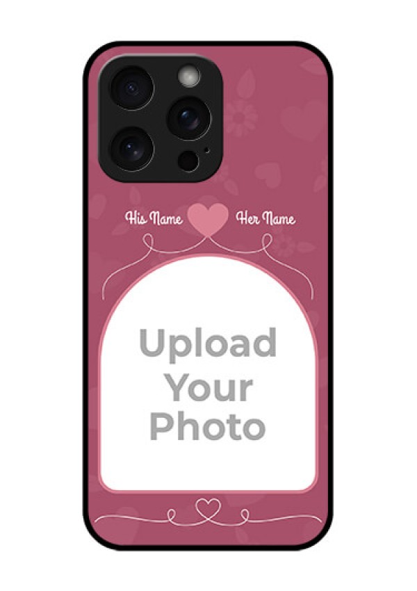 iPhone 15 Pro Max Custom Glass Phone Case - Love Floral Design