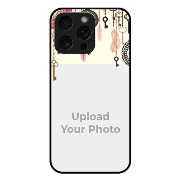 iPhone 15 Pro Max Custom Glass Phone Case - Boho Style Design