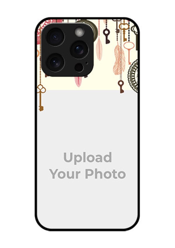 iPhone 15 Pro Max Custom Glass Phone Case - Boho Style Design