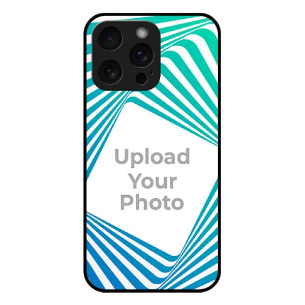 iPhone 15 Pro Max Custom Glass Phone Case - Abstract Spiral Design
