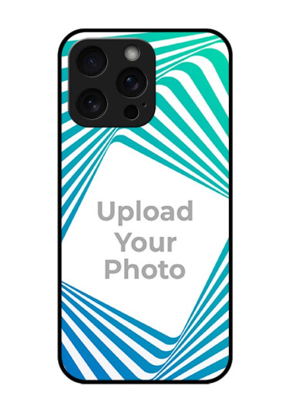iPhone 15 Pro Max Custom Glass Phone Case - Abstract Spiral Design