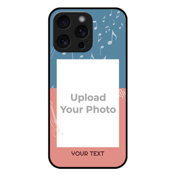 iPhone 15 Pro Max Custom Glass Phone Case - With Color Musical Note Design iPhone 15 Pro Max Custom Glass Phone Case - With Color Musical Note Design