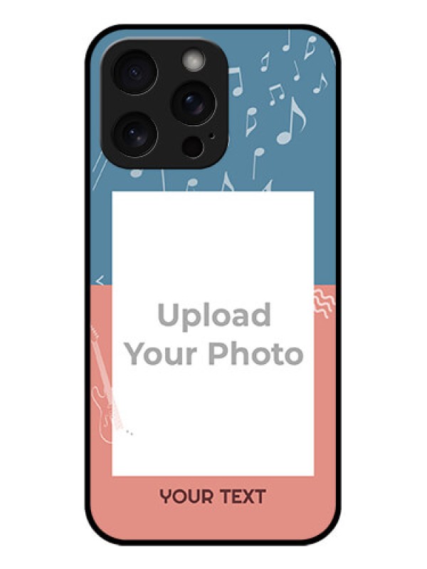 Custom iPhone 15 Pro Max Custom Glass Phone Case - With Color Musical Note Design