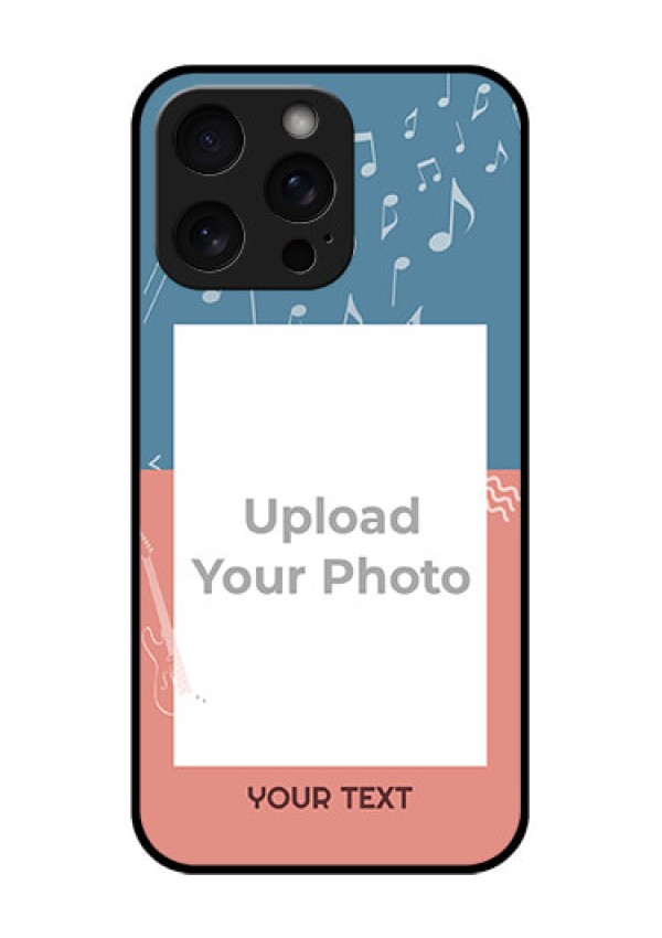 iPhone 15 Pro Max Custom Glass Phone Case - With Color Musical Note Design