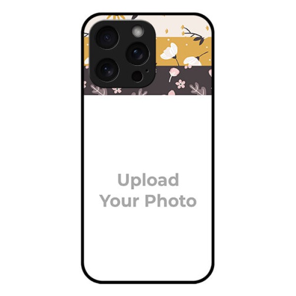iPhone 15 Pro Max Custom Glass Phone Case - Stylish Floral Design