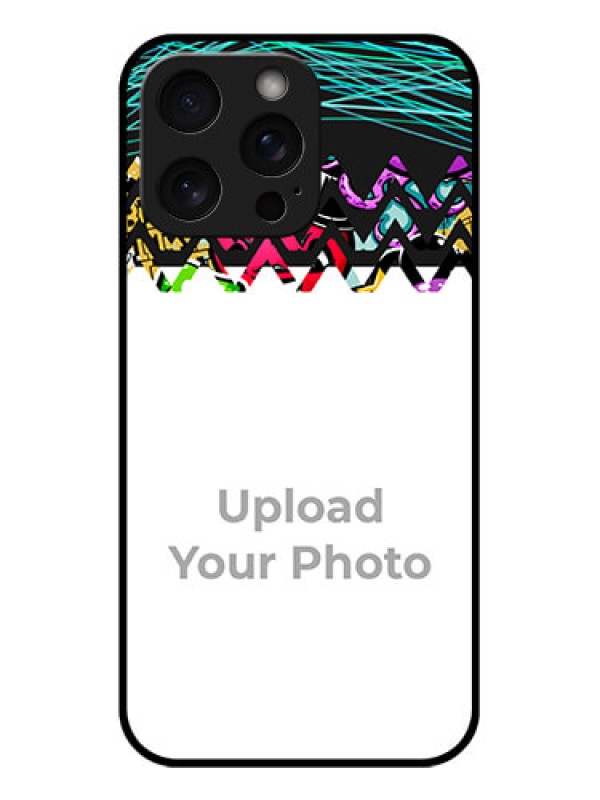 Custom iPhone 15 Pro Max Custom Glass Phone Case - Neon Abstract Design