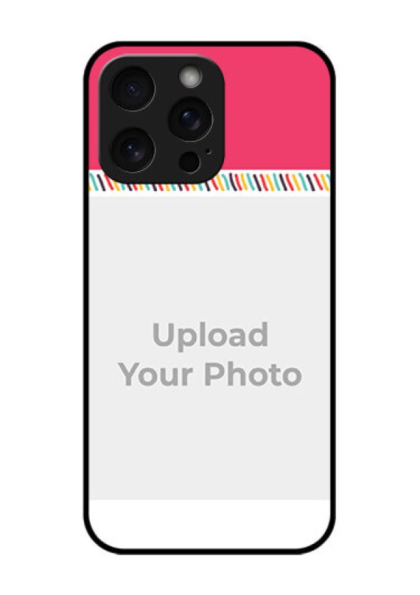 iPhone 15 Pro Max Custom Glass Phone Case - Line Art Design